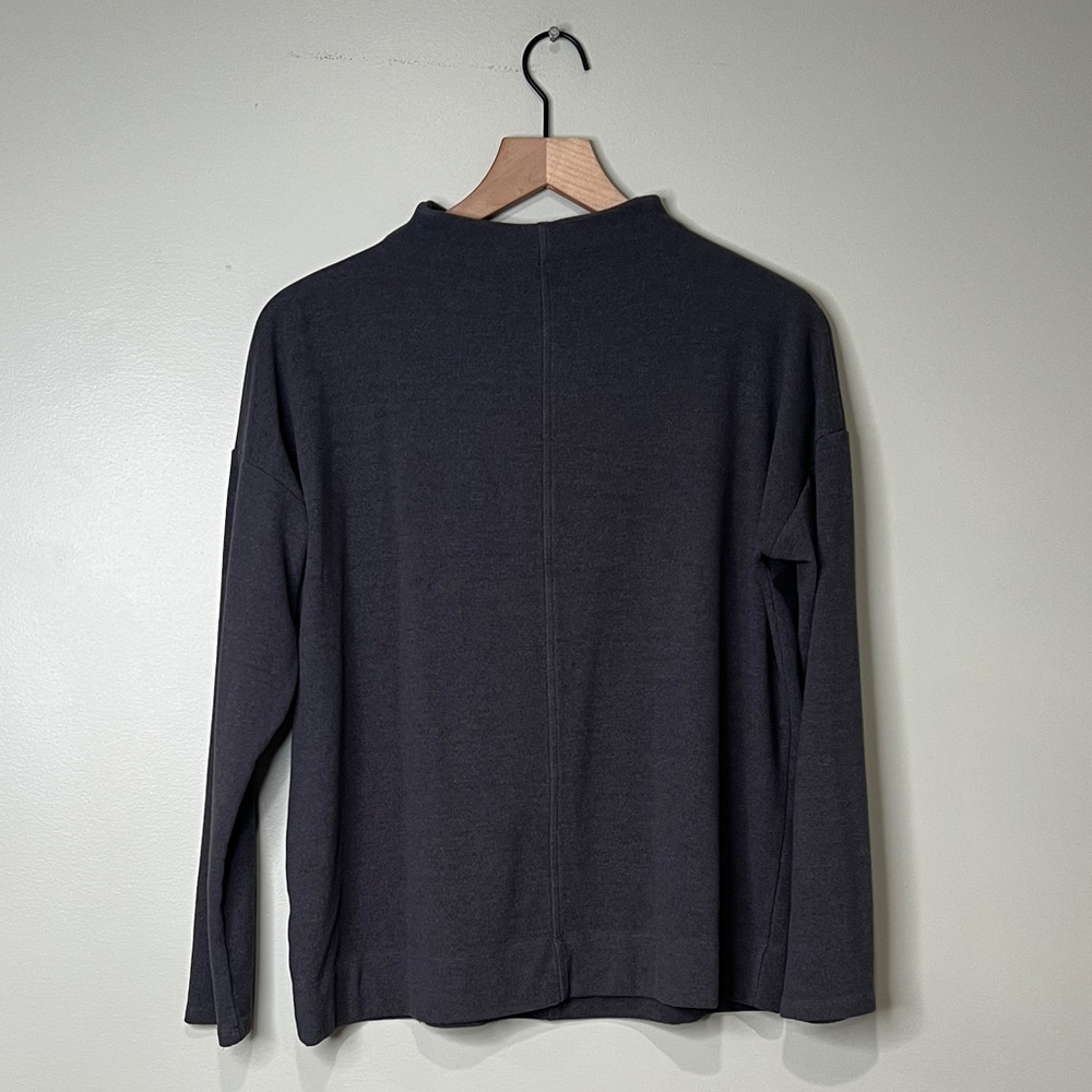 J. Jill Mock Neck Gray Sweater Womens XS Rayon Blend - Picture 5 of 6